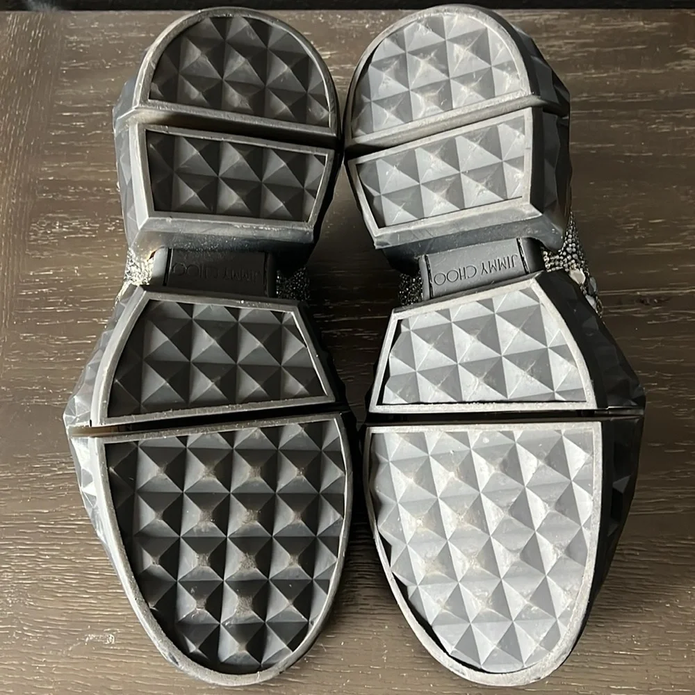 Authentic Jimmy Choo Diamond Crystal Embellished Sneakers - Picture 12 of 12